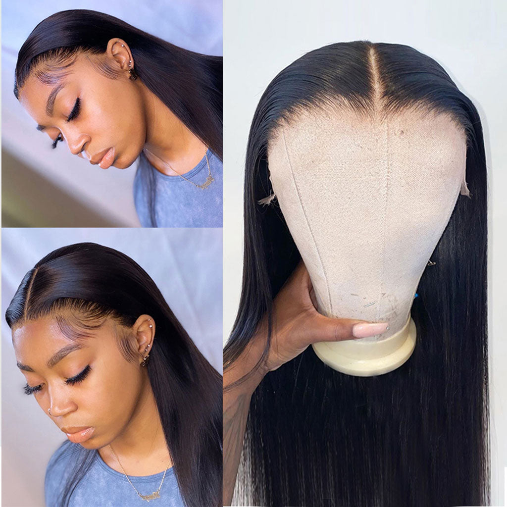 Undetectable HD Straight Hair Closure Wig Invisible Lace Frontal Wigs –  bombtress